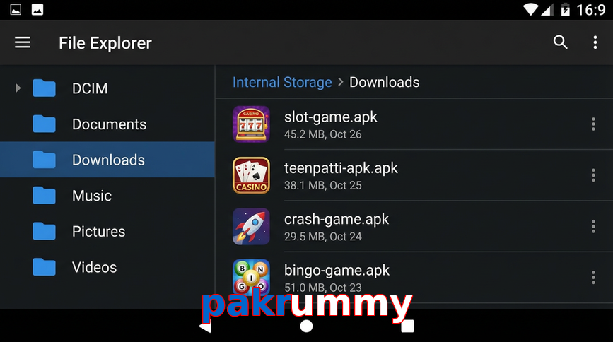 Main screen of Pakrummy gameapk page for PK players